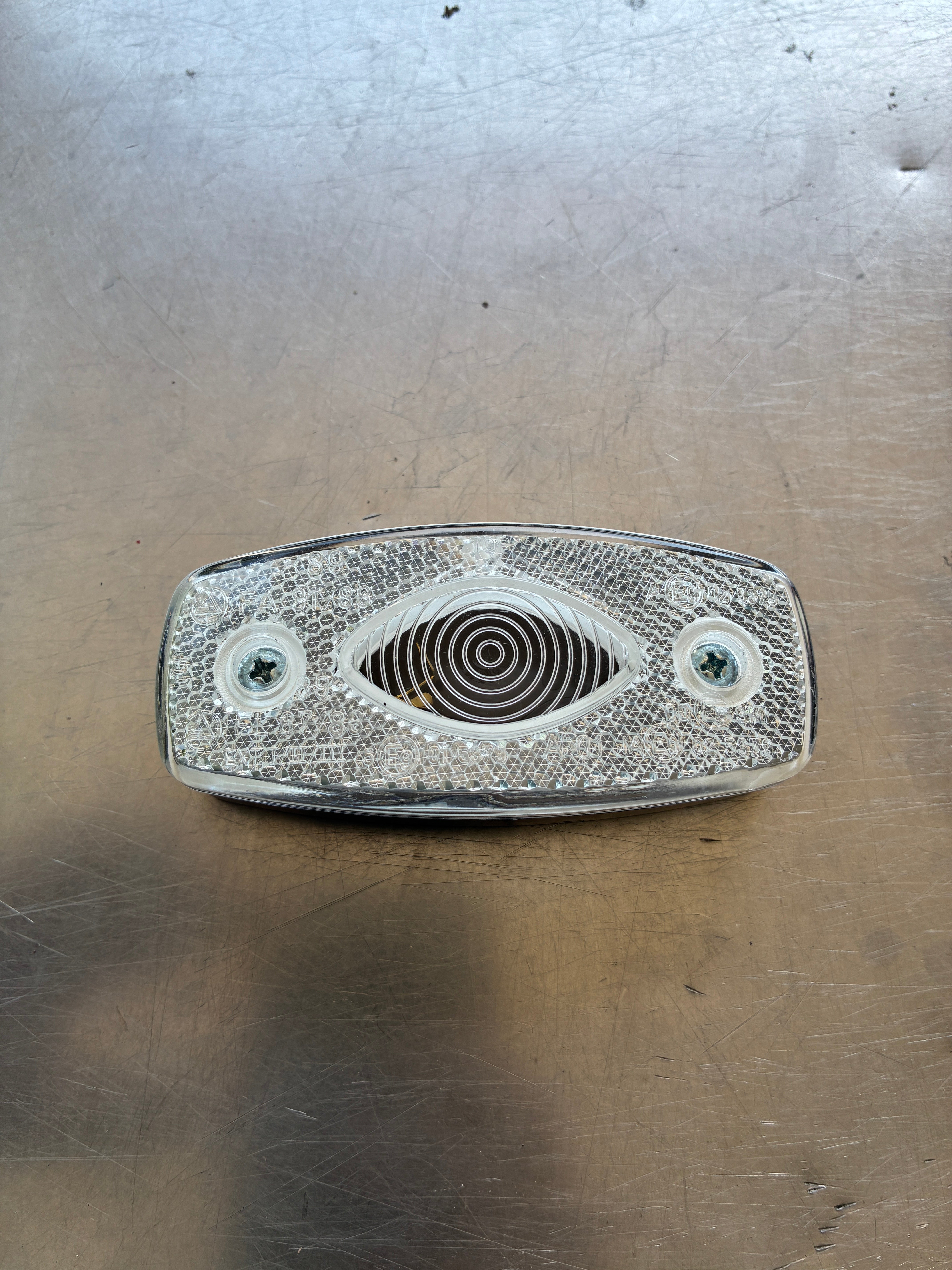 Feu de gabarit avant blanc avec catadioptre 12/24V pour remorque – Réf. 23260 – Neuf