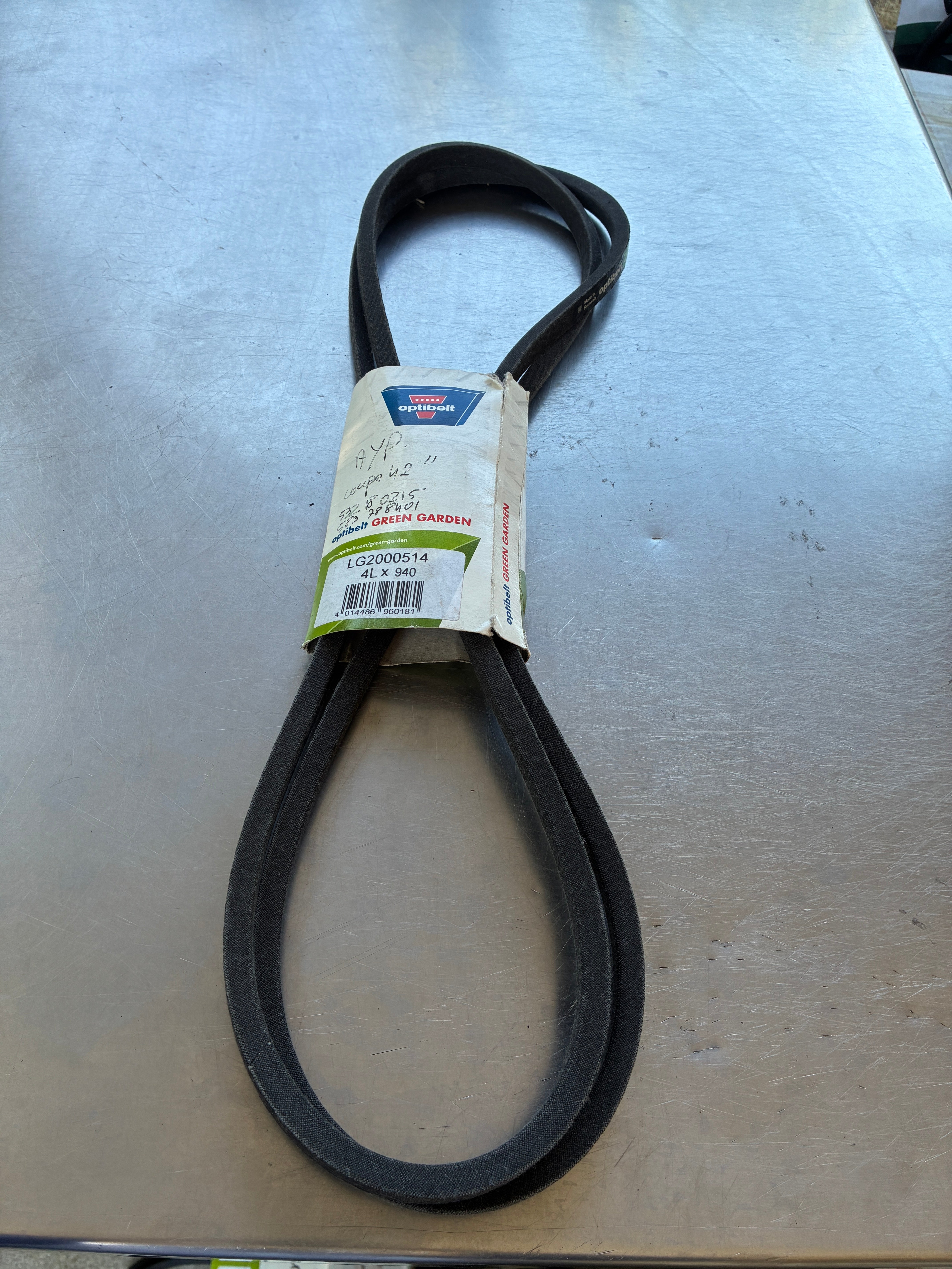 Courroie trapézoïdale 4L94 Optibelt – Réf. LG2000514 – Longueur 2388 mm – Renfort Kevlar