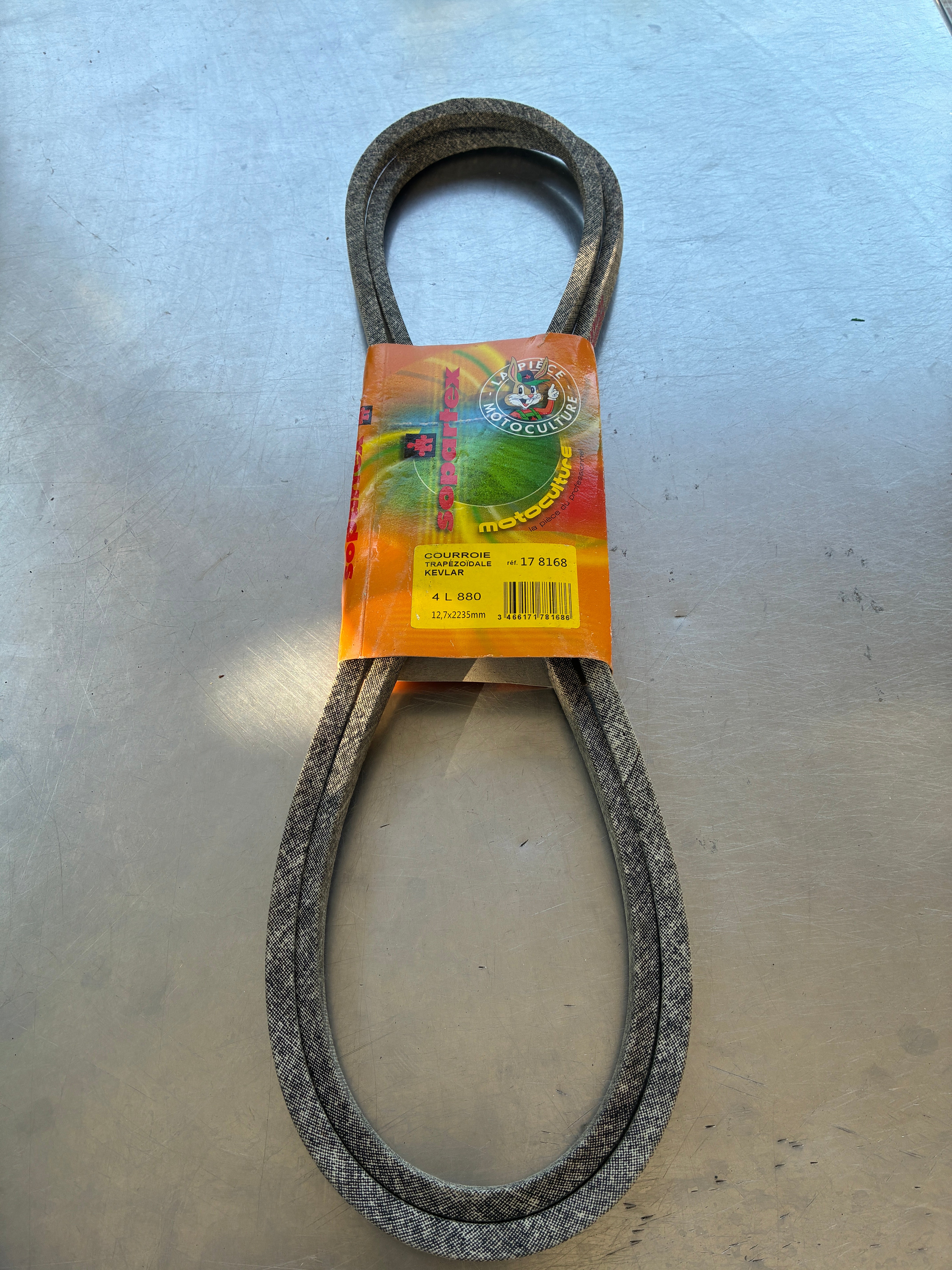 Courroie tondeuse autoportée Kevlar 4L880 – 12,7 mm x 2235 mm – Trapézoïdale – Neuf