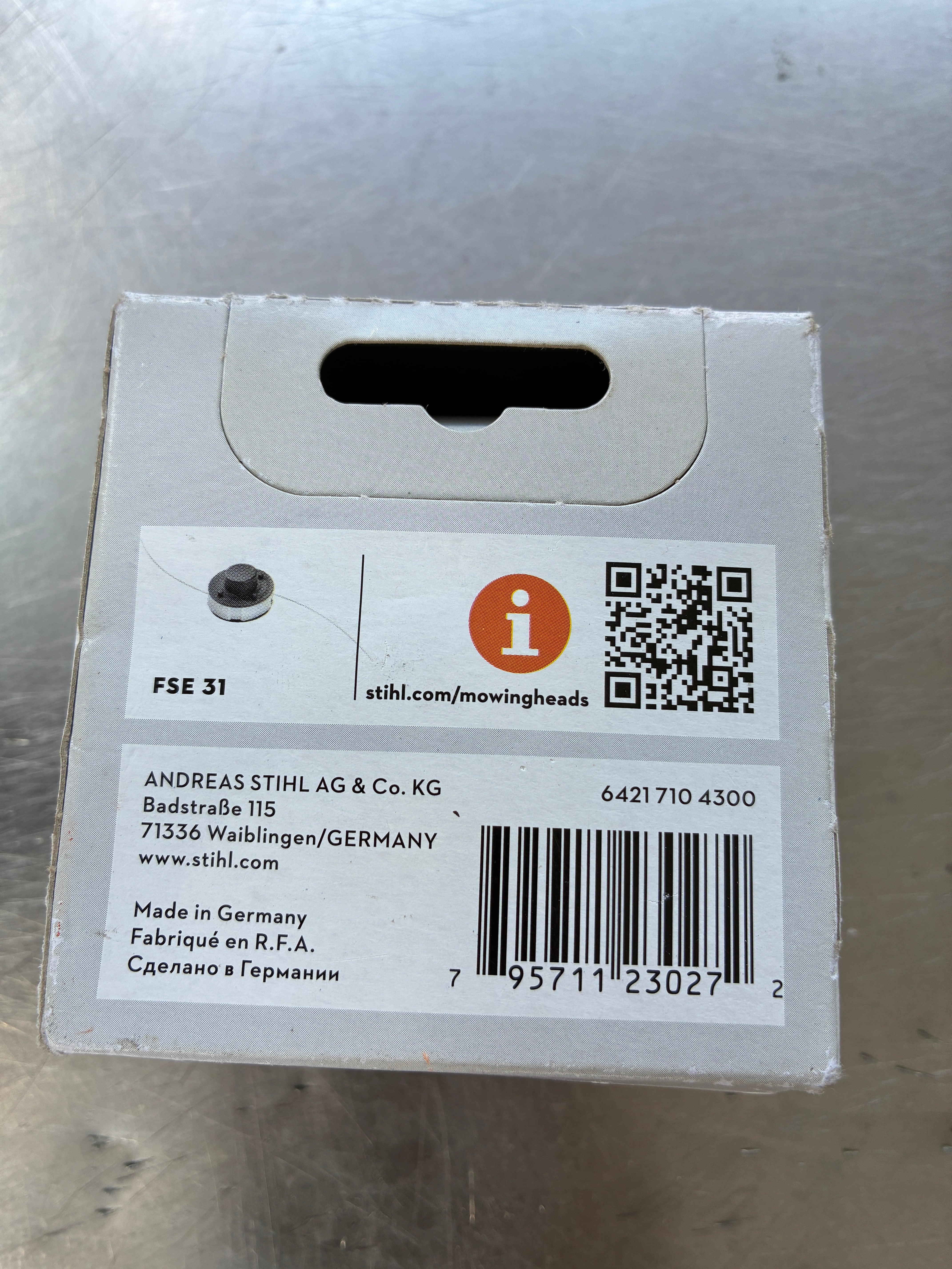 Bobine avec fil Stihl FSE 31 – Réf. 6421-710-4300 – Pièce d'origine