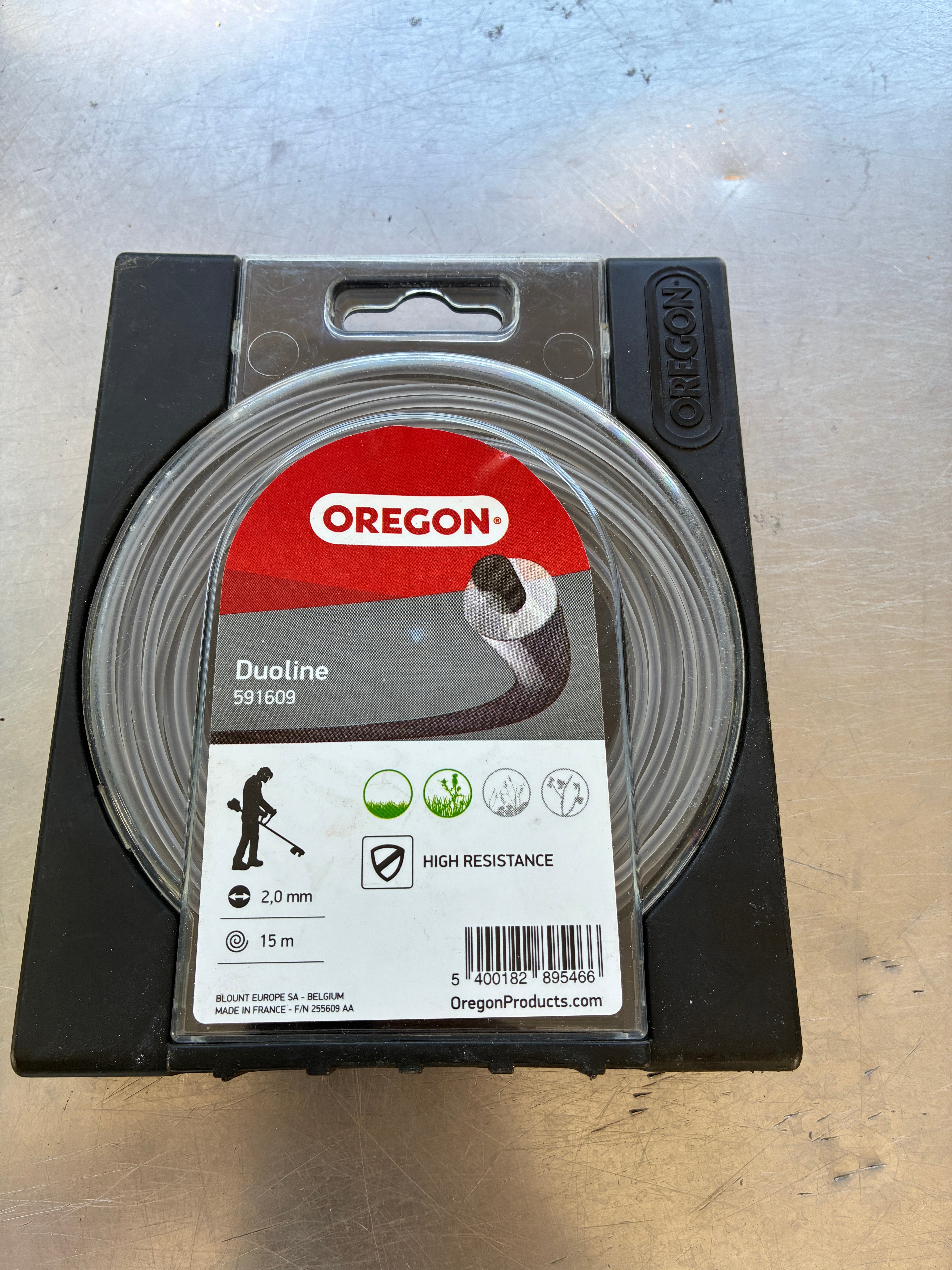 Fil débroussailleuse Ø2,0 mm x 15 m – Oregon Duoline rond – Neuf
