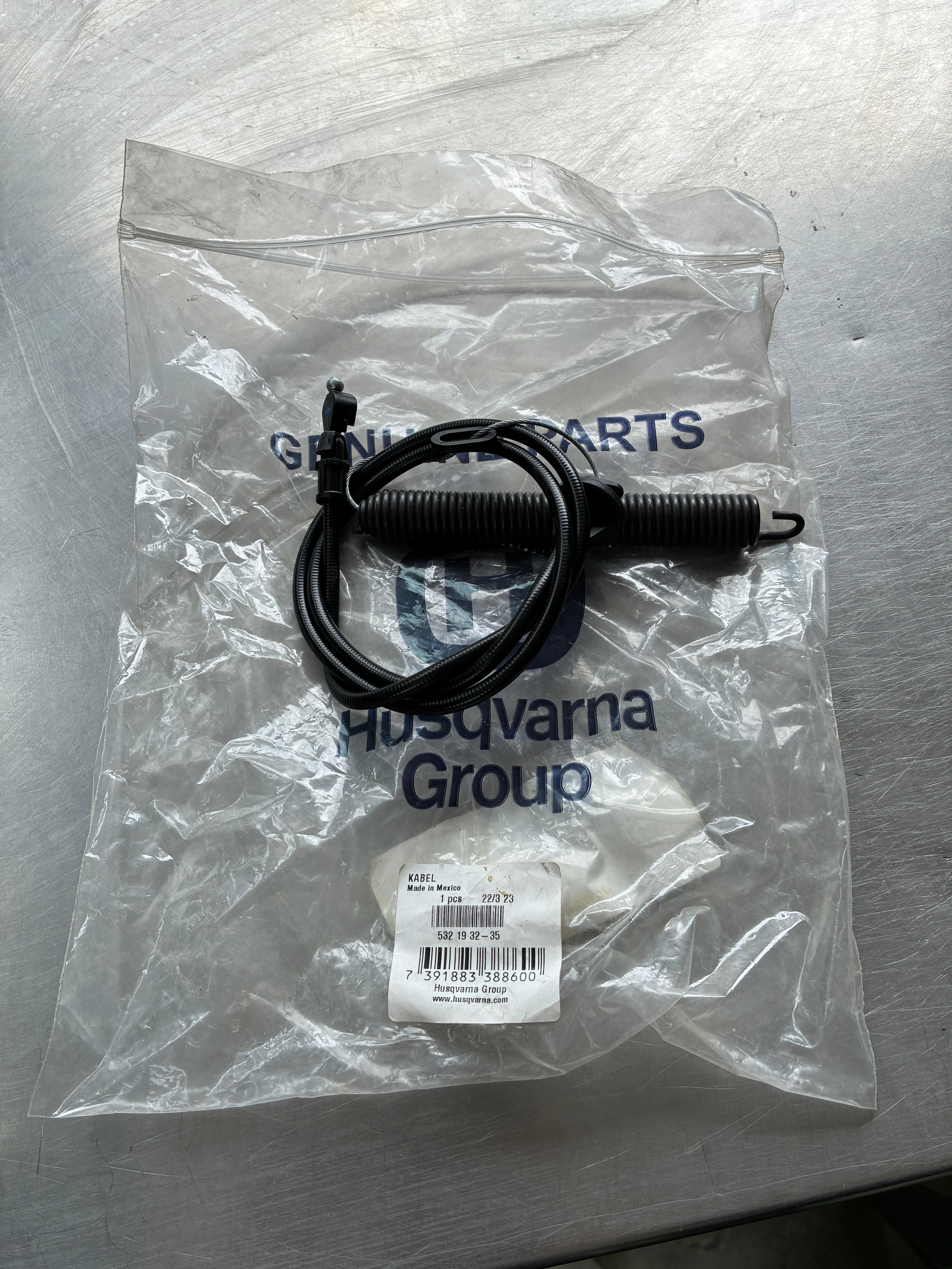 Câble embrayage lame 193235 / 532193235 – AYP Husqvarna McCulloch Jonsered – Neuf