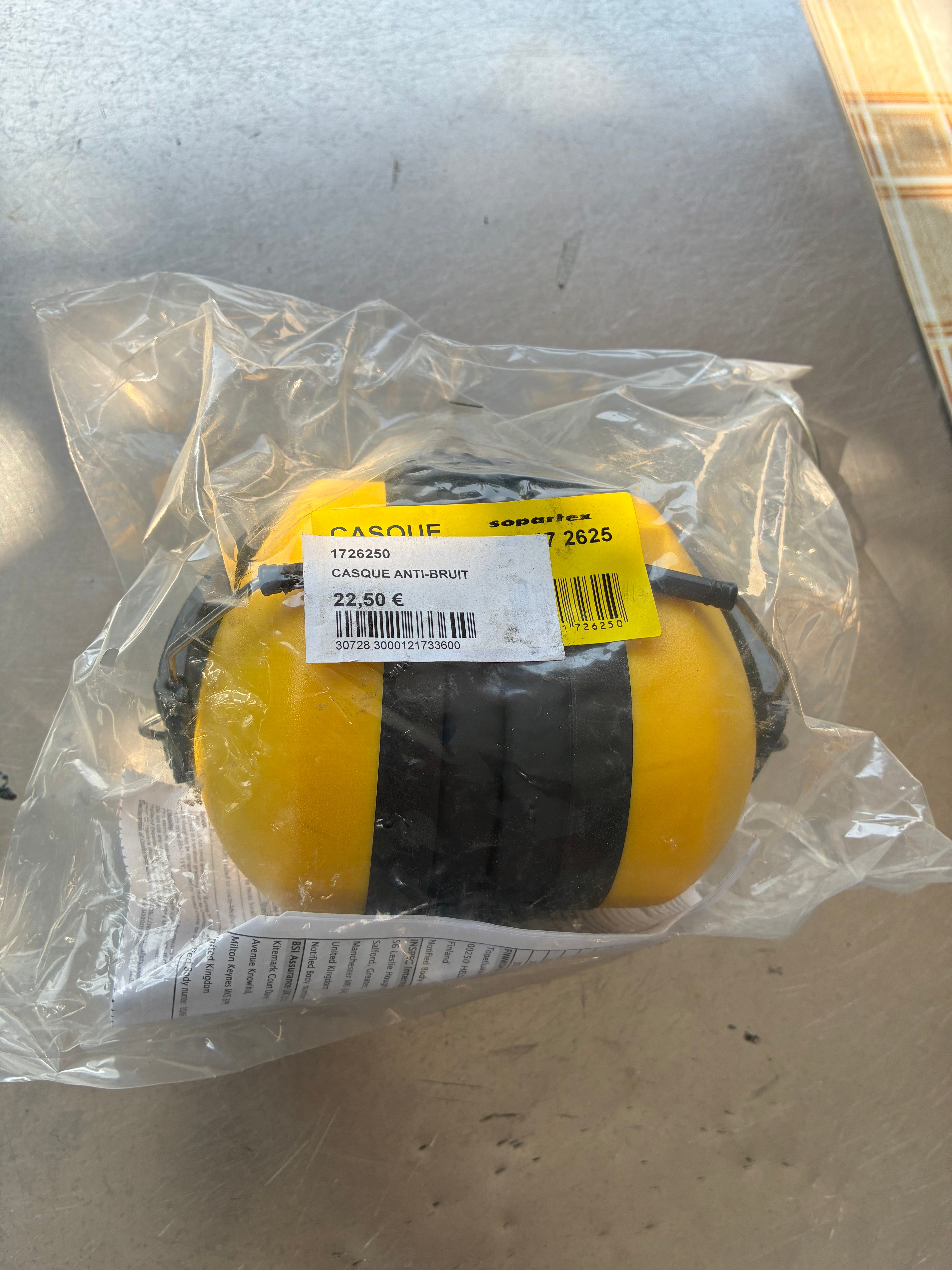 Casque anti-bruit – Réf. 1726250 – Protection auditive Sopartex