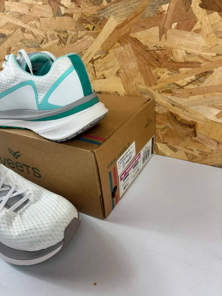 Chaussures Running Veets Transition MIF2 Femme 42 Blanc Bleu Vert