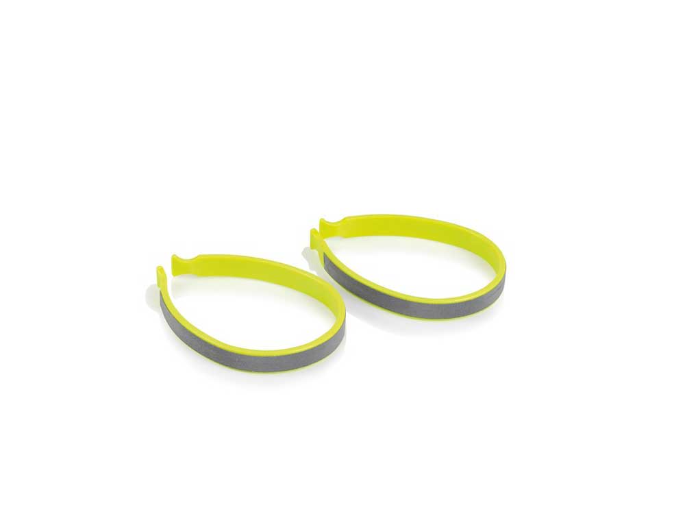 Serre-pantalon vélo XLC CP-C01 Jaune Fluo avec Réflecteurs