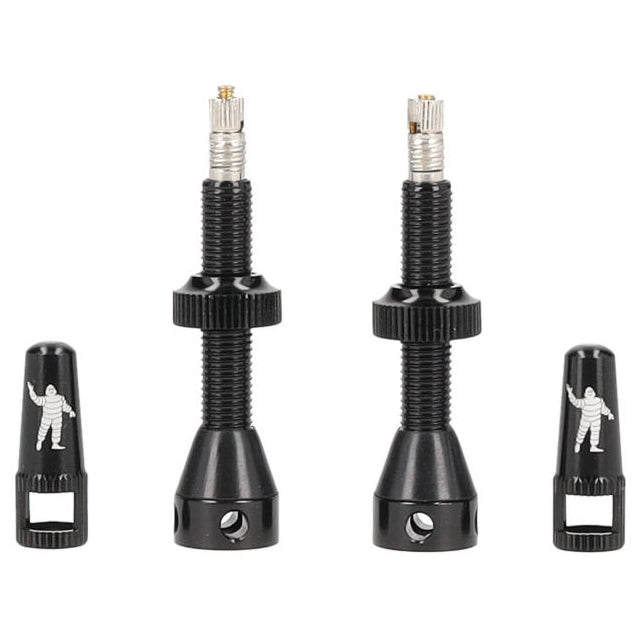 Lote de 2 válvulas Michelin 204453 Presta Tubeless de 4 orificios, 40 mm