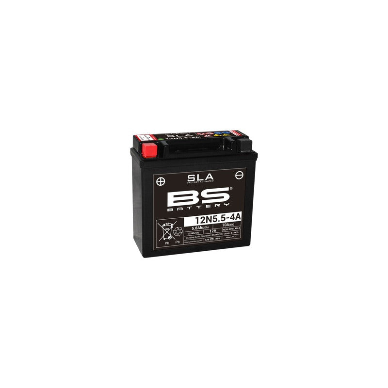 Batterie BS Battery SLA 12N5.5-4A/4B – Sans entretien activée usine – Neuve