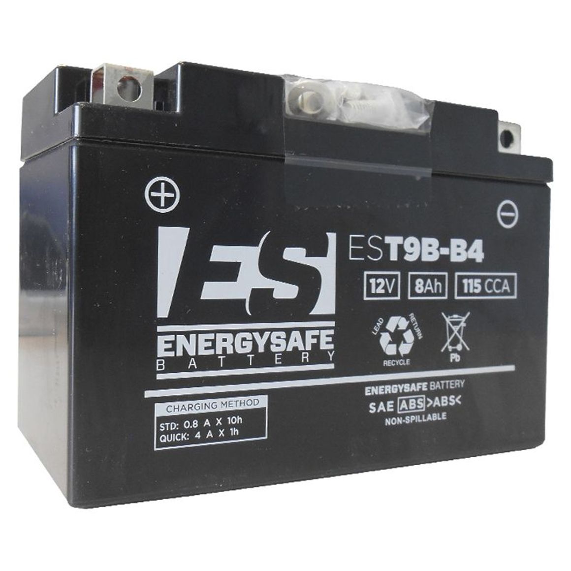 Batterie moto ENERGYSAFE EST9B-4 – 12V / 8Ah – Sans entretien, prête à l’emploi