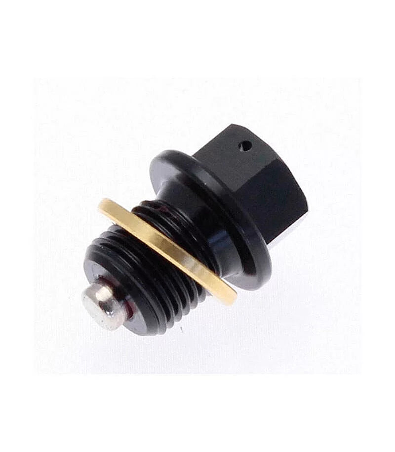 Tapón de drenaje magnético TECNIUM, aluminio negro, M12x1,25, quad