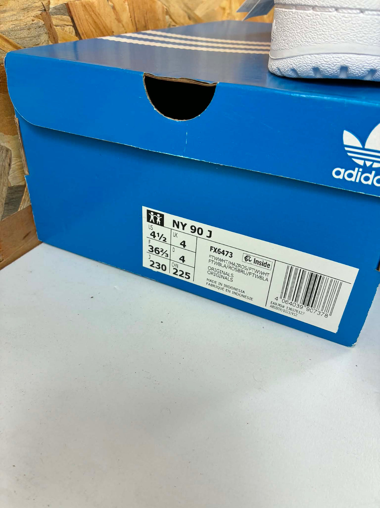 Baskets Adidas NY 90 J Junior 36 2/3 Blanc Rose FX6473