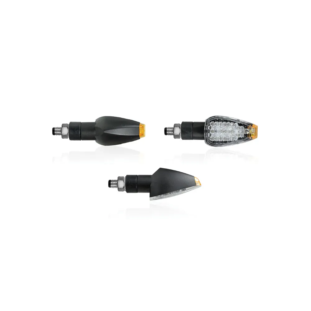 Intermitentes LED universales CHAFT MANGA, homologados CE, negro transparente, IN646