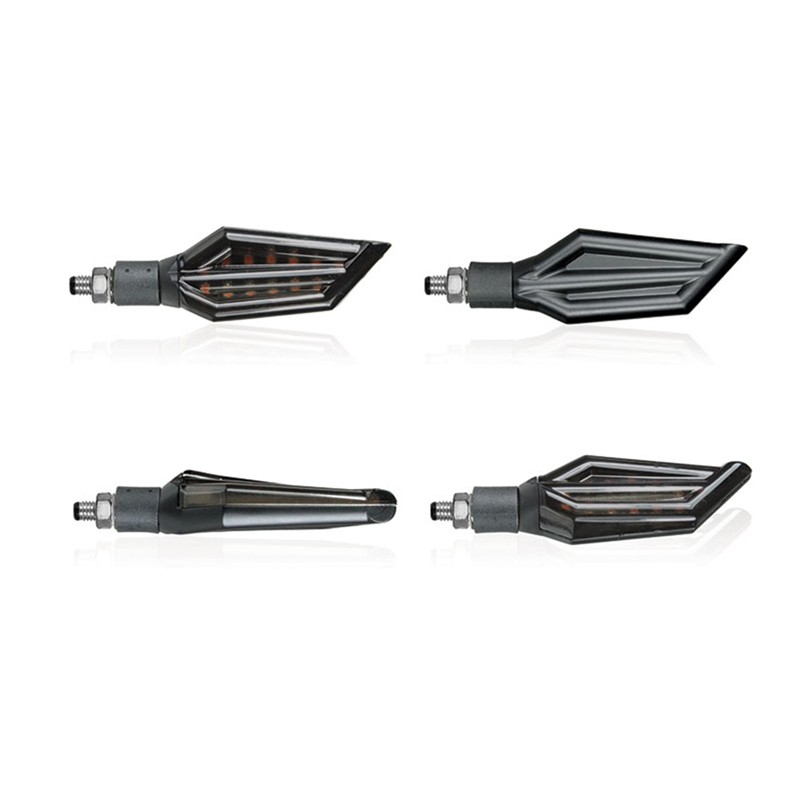 Clignotants moto Chaft RETURN LED séquentiels noir/fumé – Ref IN1101 – Paire