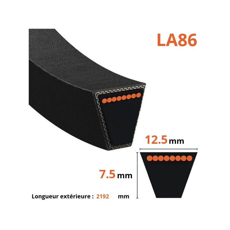 Courroie LA86 Mitsuboshi – 2192 mm – STIGA Park / TORO 38" autoportée