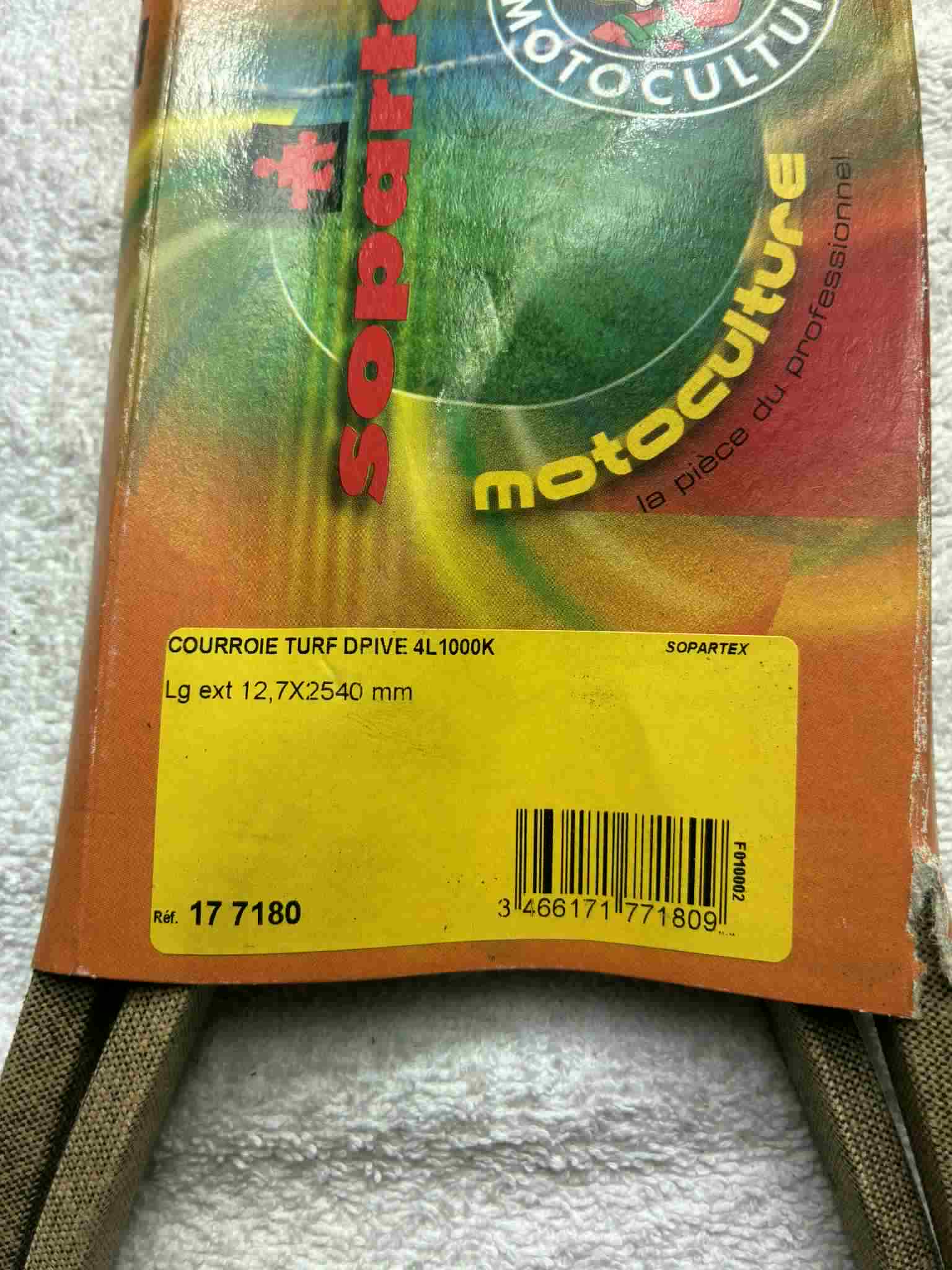 Courroie Sopartex Turf Drive 4L1000K 12,7 x 2540 mm tondeuse Réf 17 7180 neuve