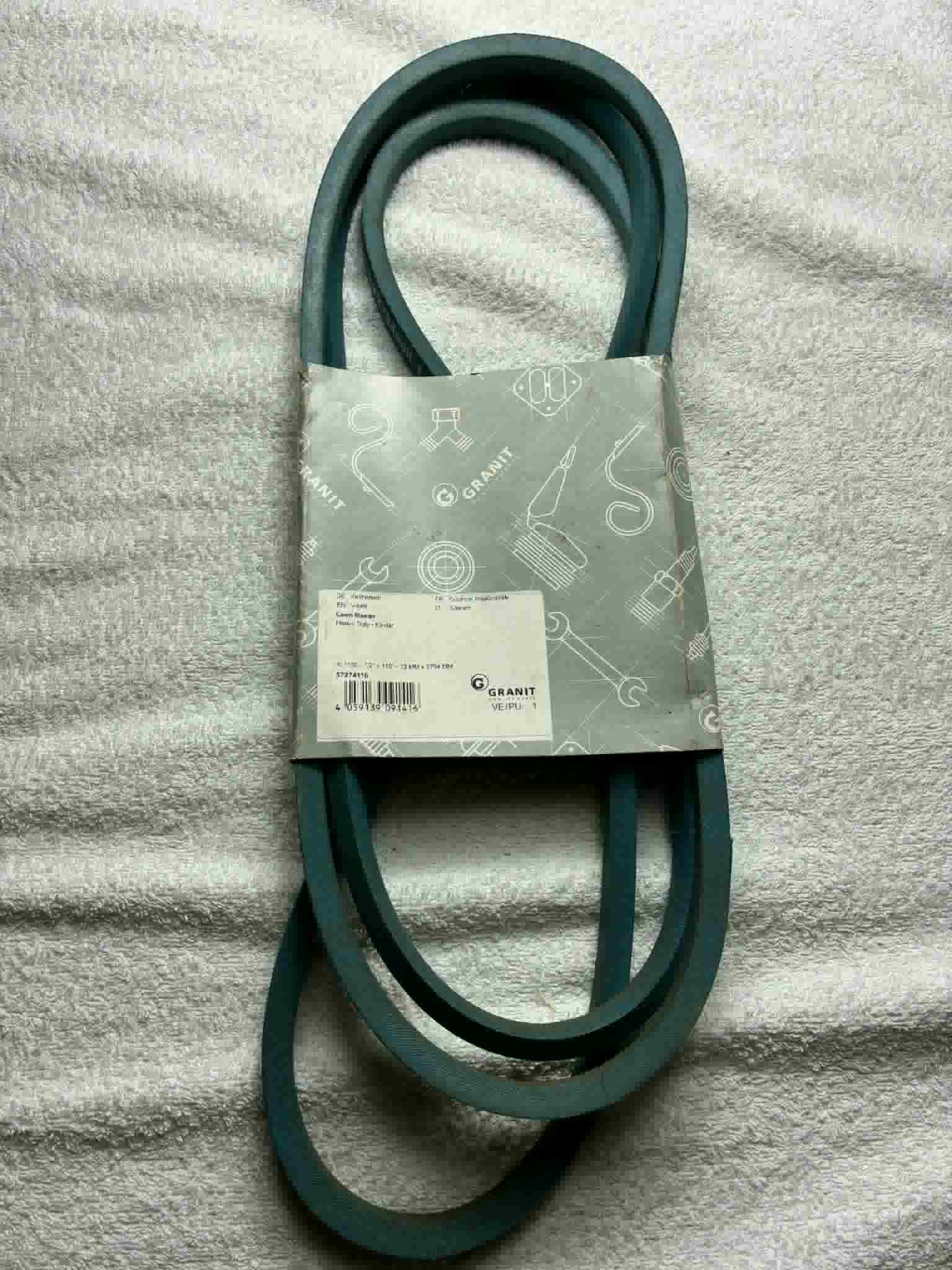 Courroie trapézoïdale Granit 4L1100 Kevlar 13mm x 2794mm Lawn Master neuve