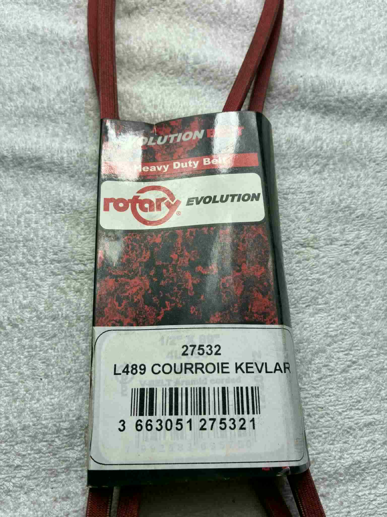 Courroie Rotary Evolution L489 Kevlar Heavy Duty tondeuse motoculture neuve