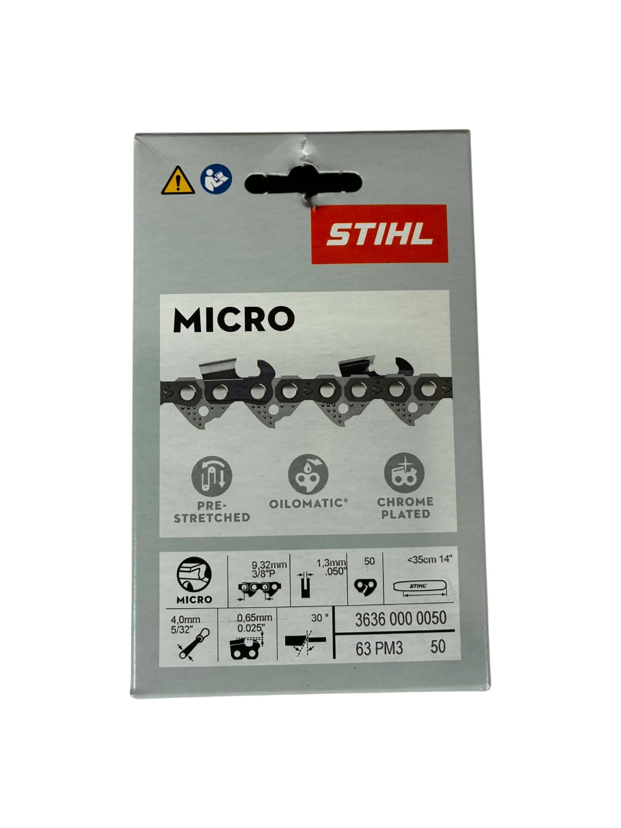 Chaîne STIHL Picco Micro 3 PM3 3/8" P 1,3 mm 50 maillons 36360000050