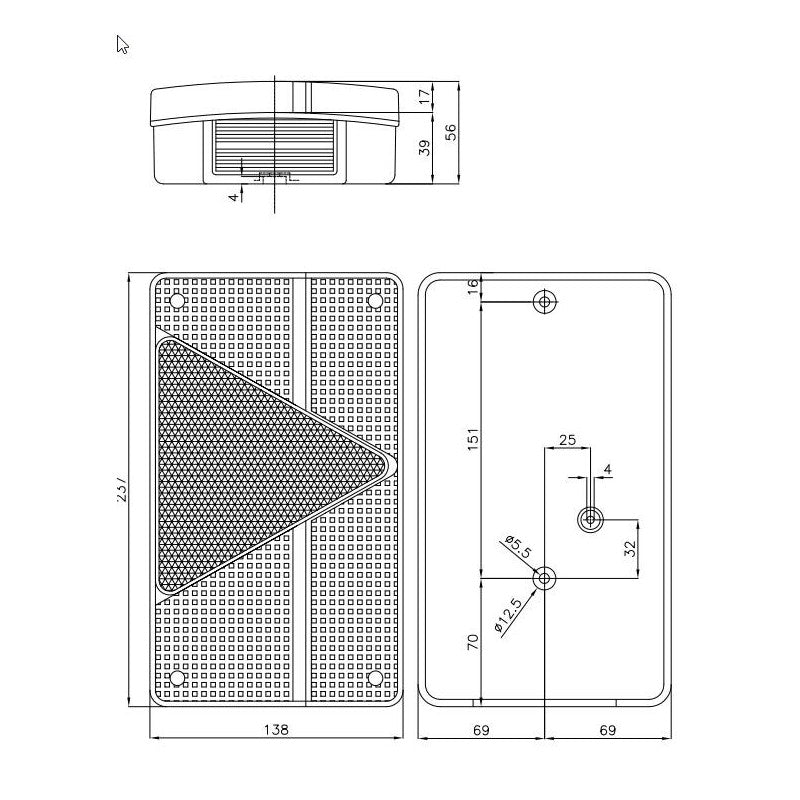 Feu 7 fonctions remorque AJBA FP84 – Côté droit – 12V – Ampoules incluses