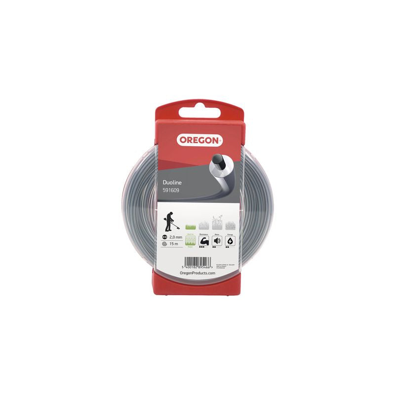 Fil débroussailleuse Ø2,0 mm x 15 m – Oregon Duoline rond – Neuf
