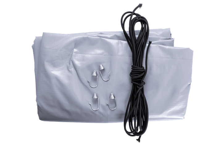 Lona de remolque alta 236 x 125 x H80 cm PVC gris