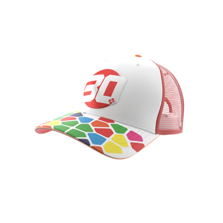 Casquette Ixon Taka 22 rouge blanc TAKA 22 CAP2 TU