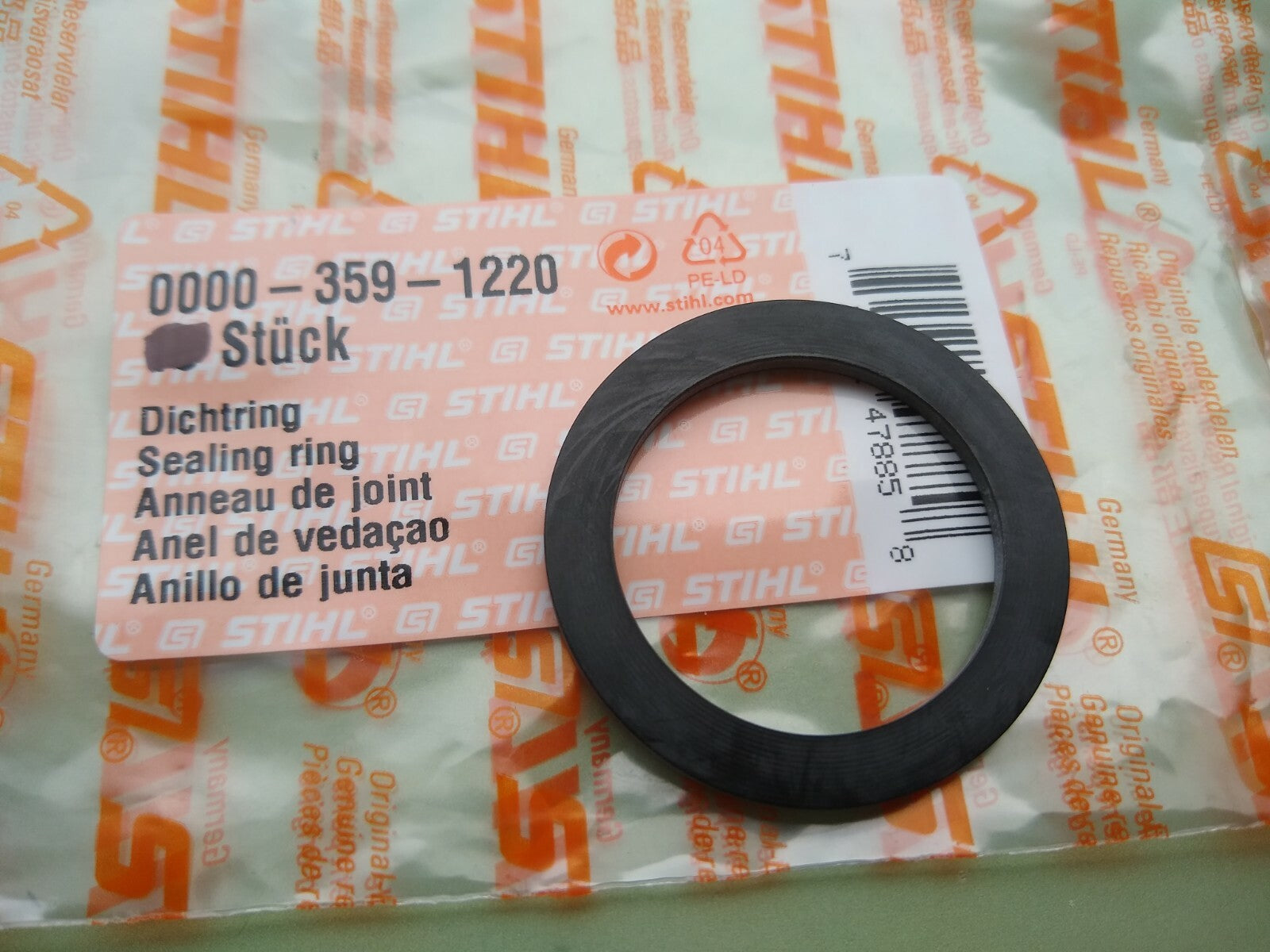 Anneau de joint Stihl 0000-359-1220 origine MS650 MS660 MS640 024 026 036 039
