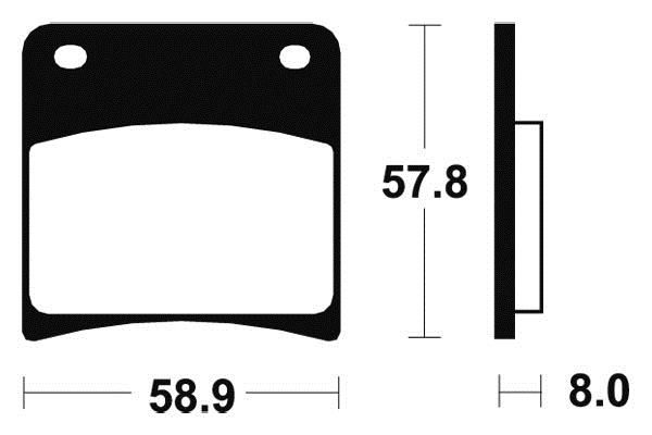 Plaquettes de frein avant moto Tecnium MF120 – Métal fritté – Suzuki GSX600F / GSX750F