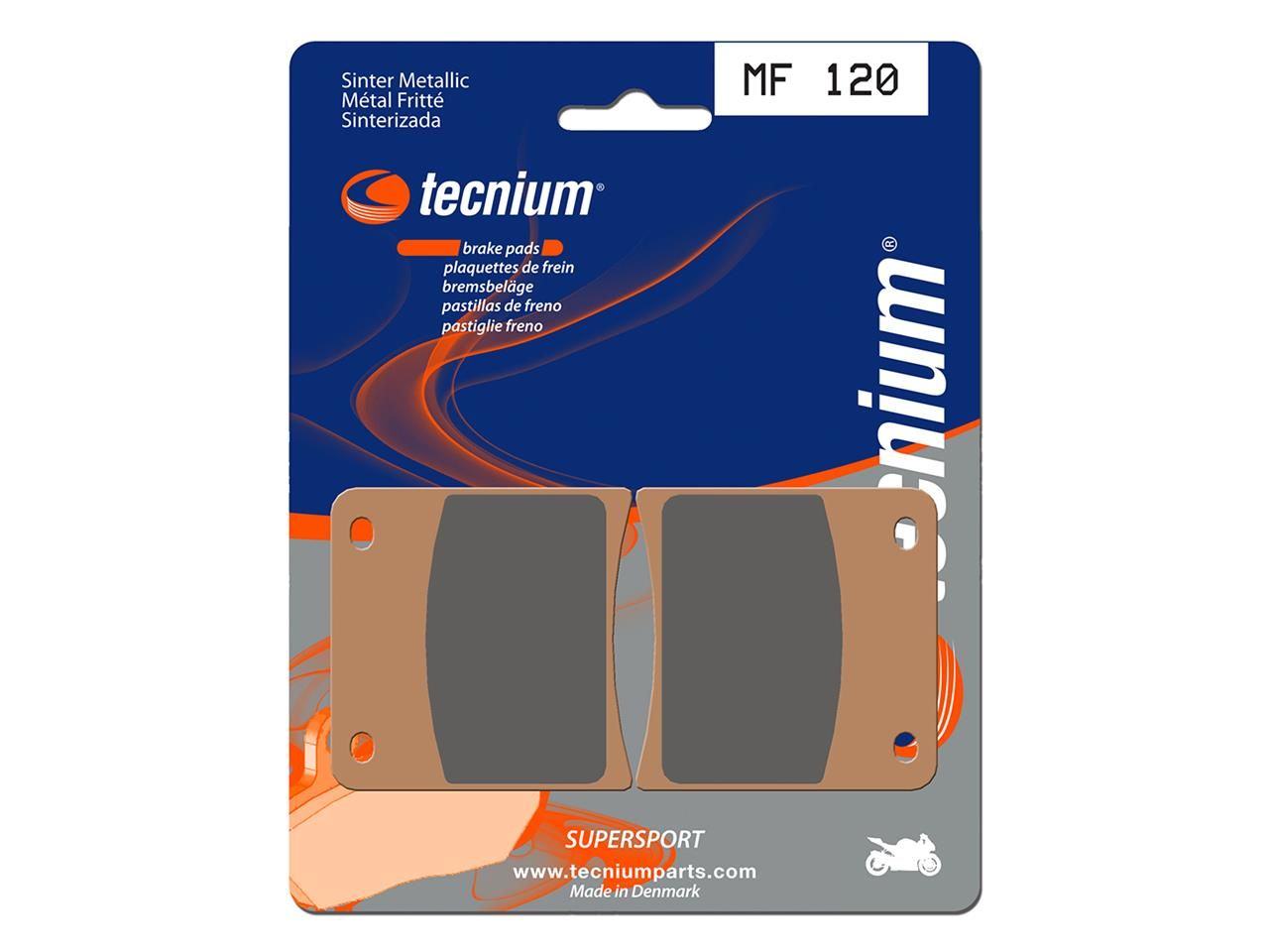 Plaquettes de frein avant moto Tecnium MF120 – Métal fritté – Suzuki GSX600F / GSX750F