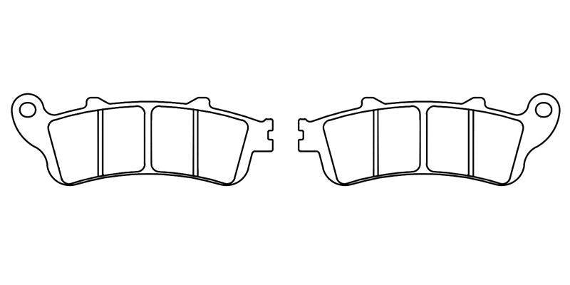 Plaquettes de frein arrière CL Brakes 1231RX3 – Métal fritté – Honda GL1800
