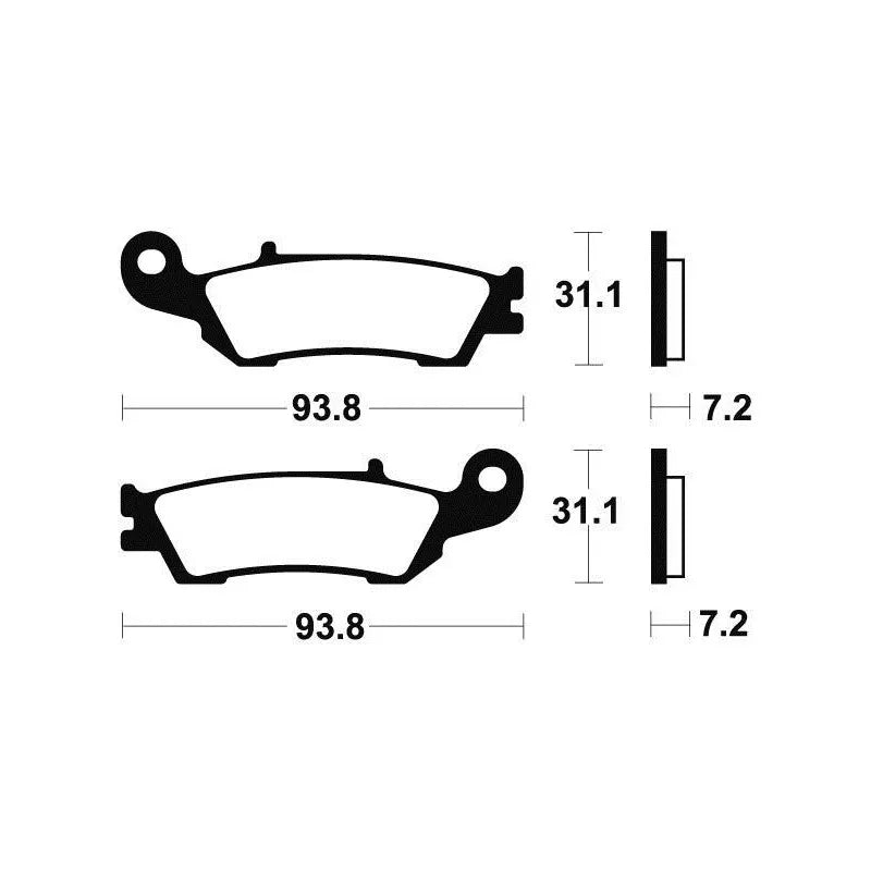 Plaquettes de frein moto Tecnium MO340 – Métal fritté – Fantic & Yamaha