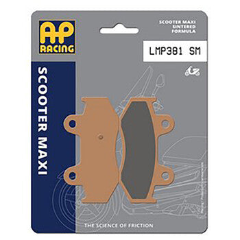 Plaquettes de frein avant & arrière AP Racing LMP381 SM – Neuf – Scooter > 250cc – Suzuki Burgman / Kawasaki Epsilon
