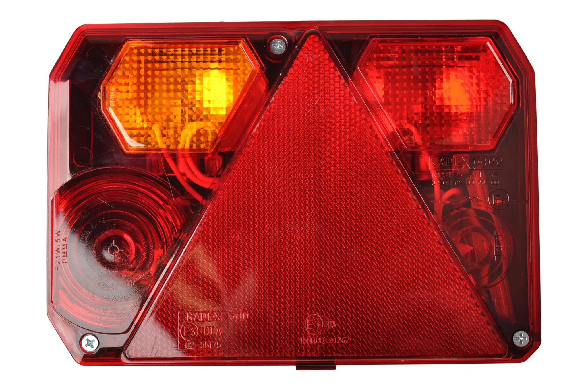 Feu arrière gauche Radex 6400 – 200x140x52 mm – Connecteur 5 pôles – Neuf