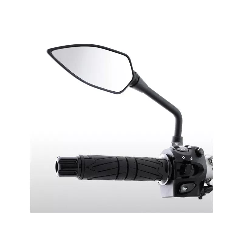 Espejo retrovisor para motocicleta CHAFT Factory, negro brillante, reversible, paso de 10 mm – Ref. IN290