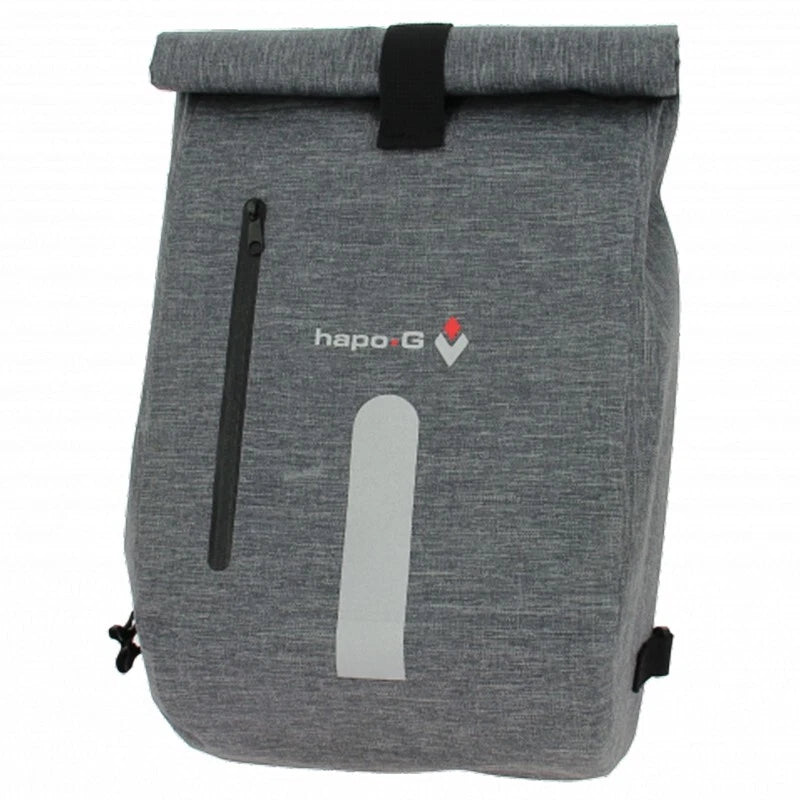 HAPO-G 14L graue Fahrradtasche/Rucksack für hinten, 30x40x12 cm