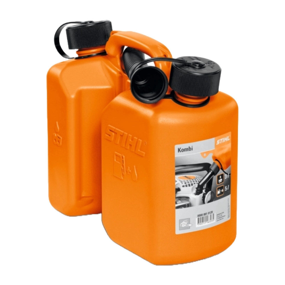 Bidon combiné STIHL 3L carburant + 1,5L huile chaîne – Réf. 0000-881-0124 – Neuf