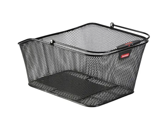 Cesta trasera para bicicleta KorbKlip 2 City 2, negra, para portaequipajes