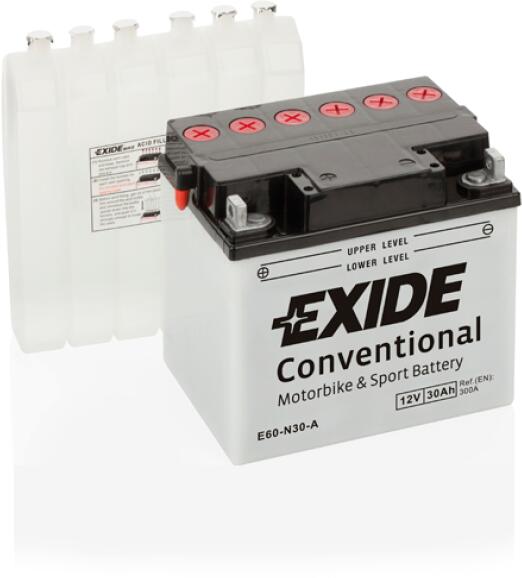 Exide Standard-Motorradbatterie E60-N30-A 12V 30Ah Ref E60-N30-A
