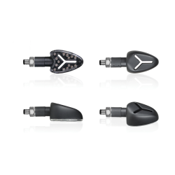 LED turn signals CHAFT SNIPER smoked black universal CE-approved IN204