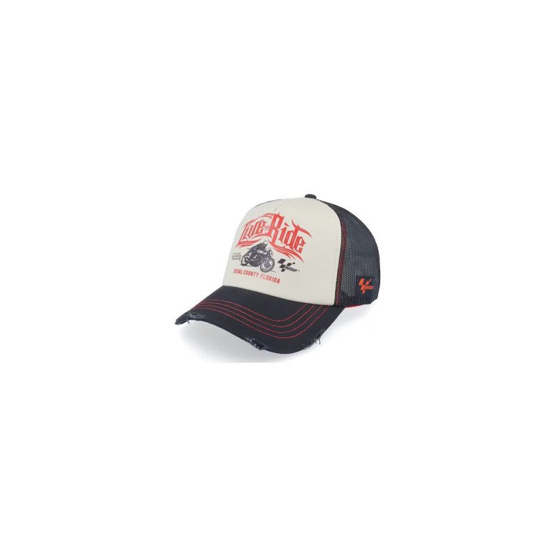 Gorra «Von Dutch Moto GP» negra y blanca, talla única