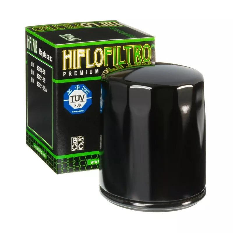 Filtro de aceite Hiflofiltro HF171B negro brillante para motocicleta