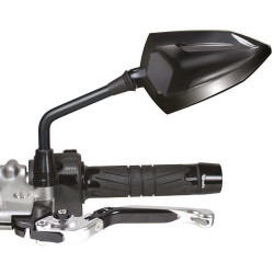 Chaft Ebony black approved reversible motorcycle mirror - IN1051