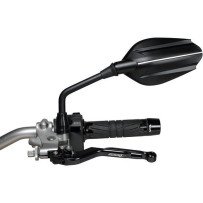 CHAFTEnjoy Reversible Motorcycle Mirror, Black/White, CE Approved, 10 mm Pitch – Ref. IN1004