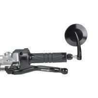CHAFTTrendy Handle Left Handlebar End Mirror, Matte Black – Ref. IN407