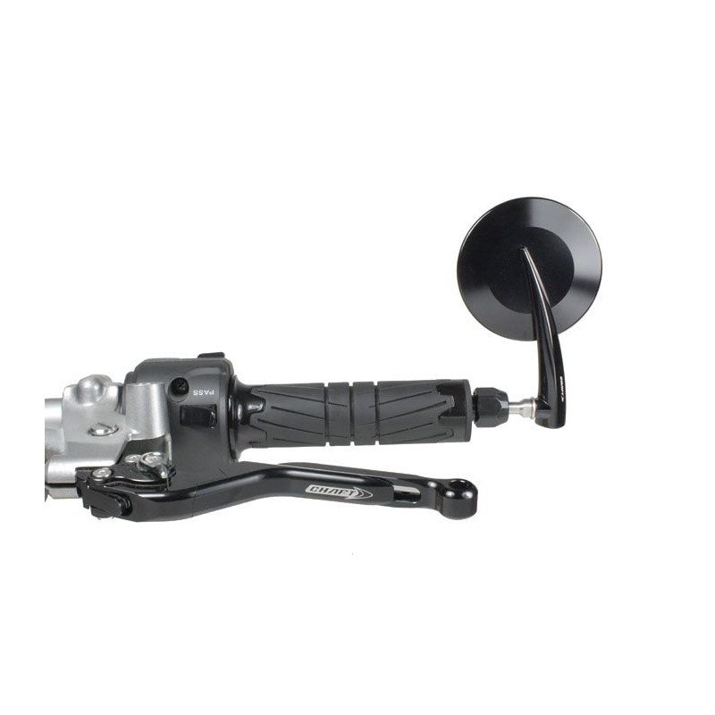 CHAFTTrendy Handle Left Handlebar End Mirror, Matte Black – Ref. IN407