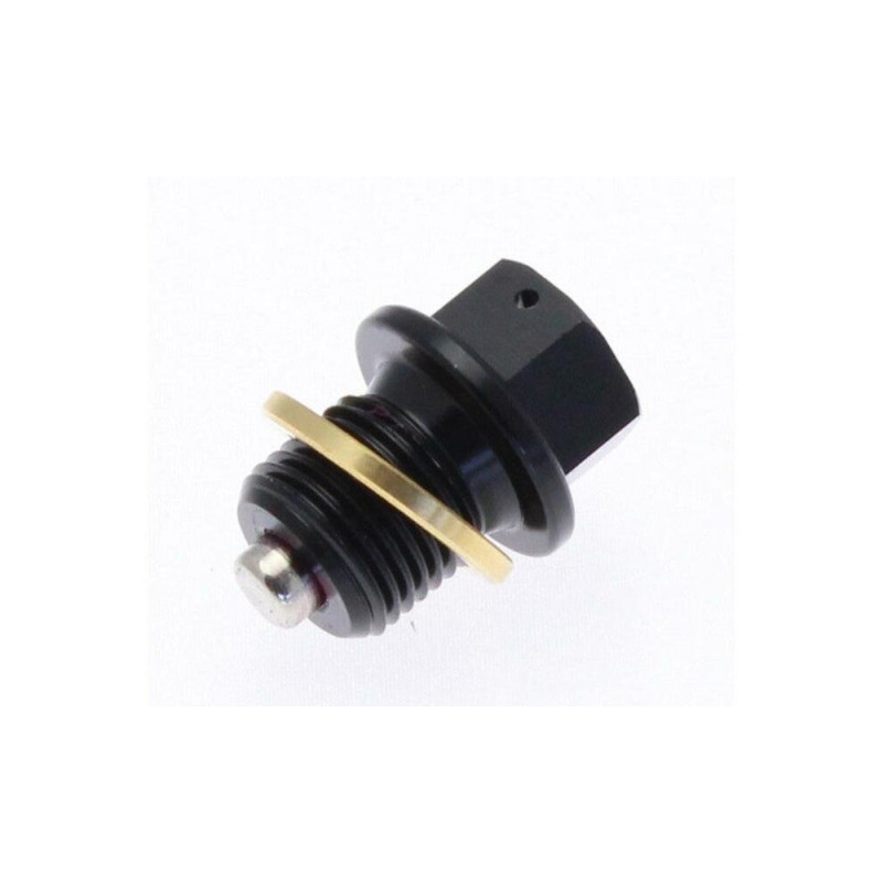 Magnetic drain plug Tecnium M12x1.5x13 alu black 1009716