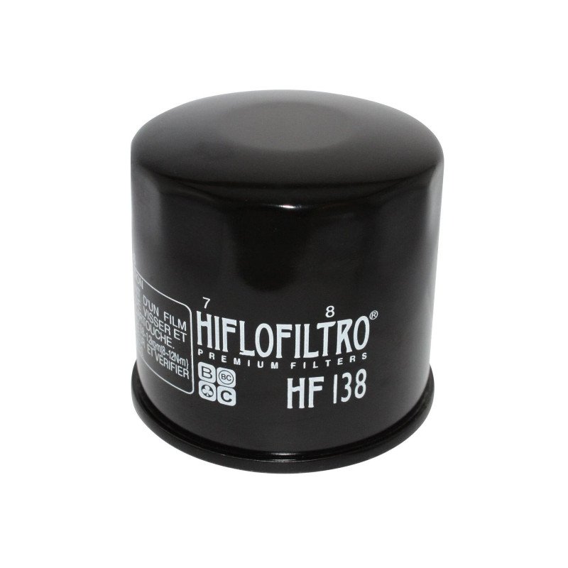 Filtre à huile Hiflofiltro HF138 – Remplace OEM Aprilia / Suzuki / Kawasaki