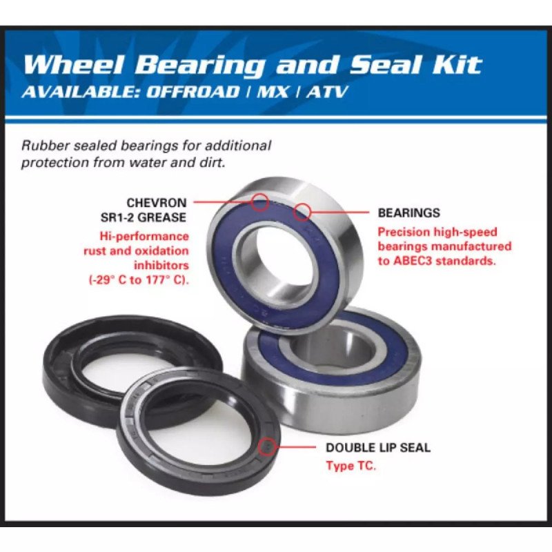 Kit de rodamientos para rueda delanteraAll Balls1040040Honda