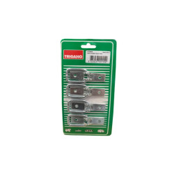 4 x TRIGANO FFK6543B Folding bridge, zinc-plated steel, blister pack