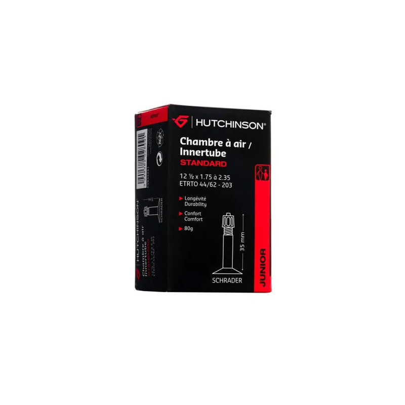 Chambre à air vélo enfant Hutchinson CV654251-001 12.5x1.75-2.35 Schrader