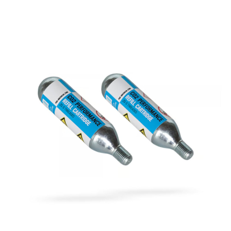 2 cartuchos de CO2PROe 25 g PRPU0073 roscados de aluminio